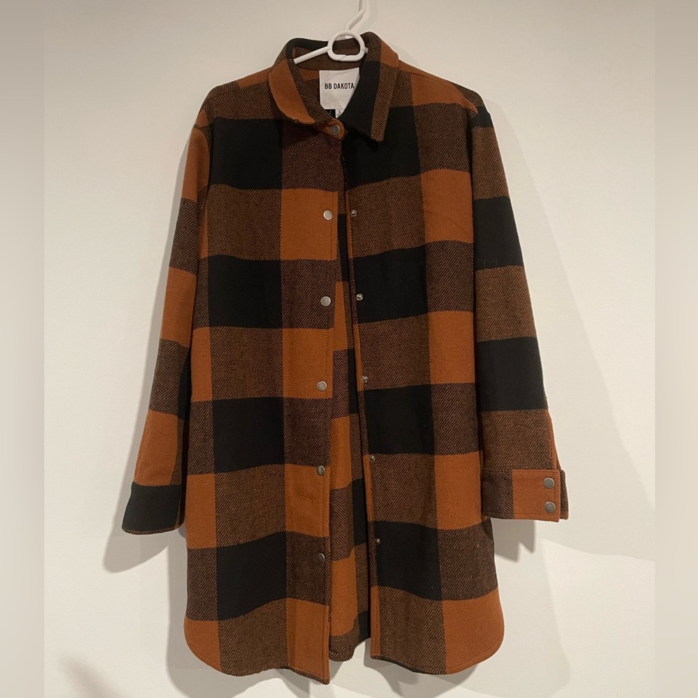 Long flannel jacket